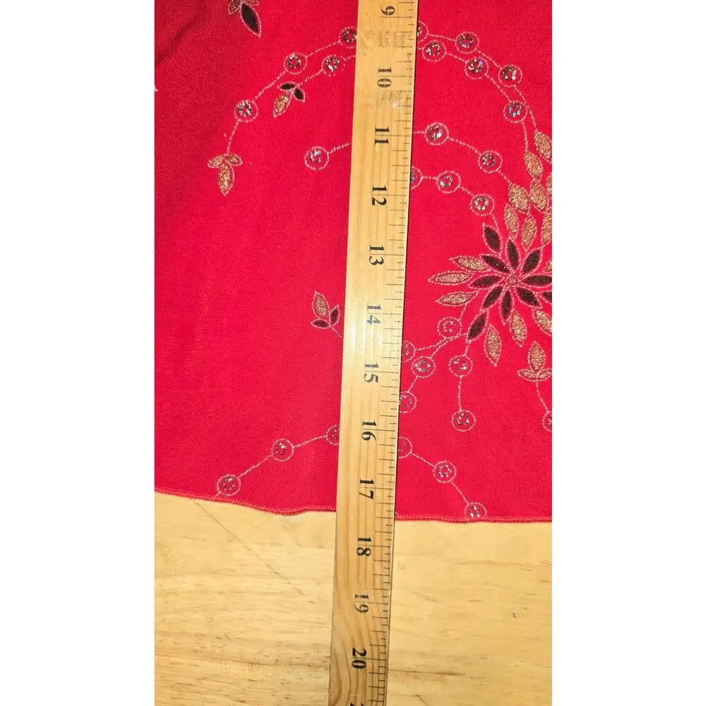 Vintage Y2K Club Cami Sparkle Red Size M IZ Byer California - Picture 4 of 8